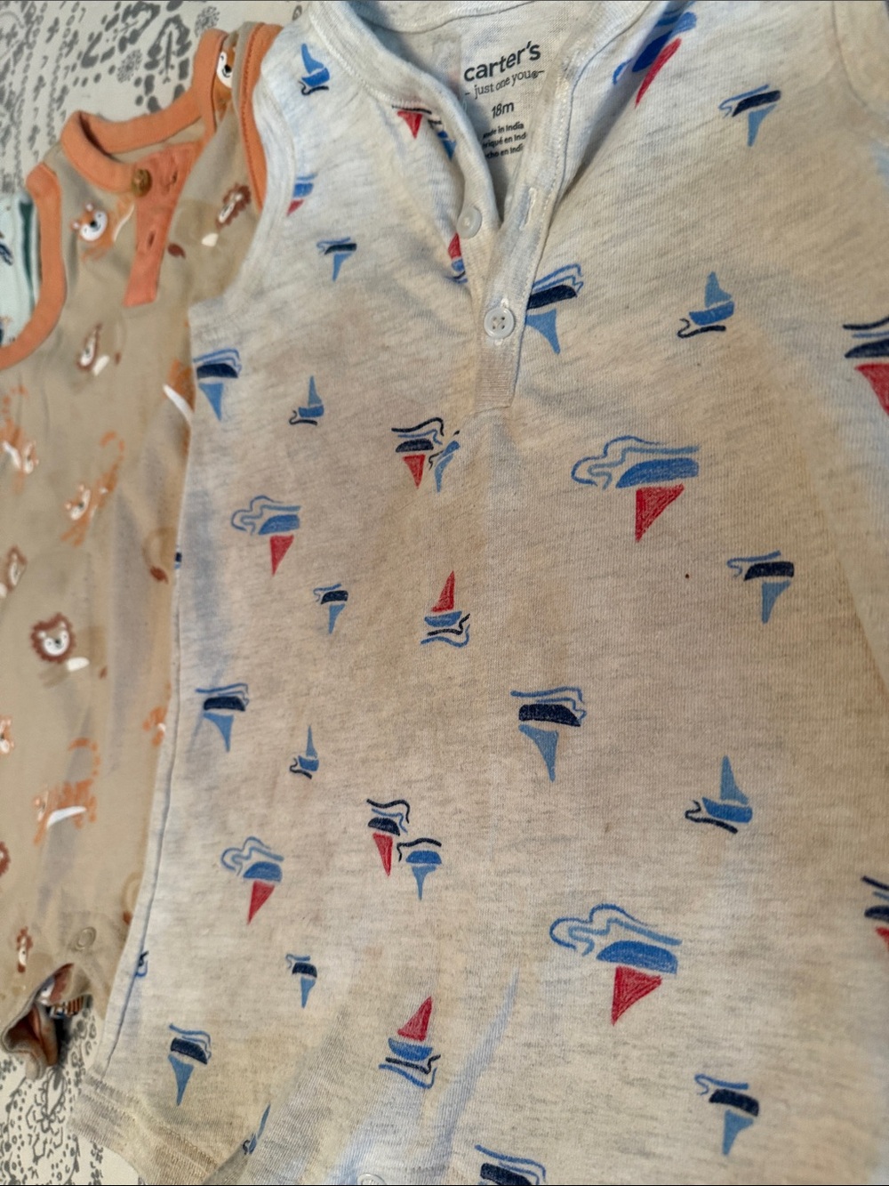 18 Month Baby Tank Romper Set of Three - Picture 3 of 9